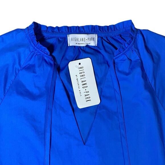 Anthropologie x Highland Park Ocean Blue Tiered Mini Dress NWT - M - Picture 3 of 4